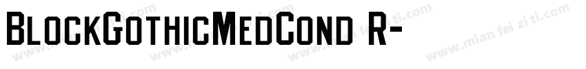 BlockGothicMedCond R字体转换